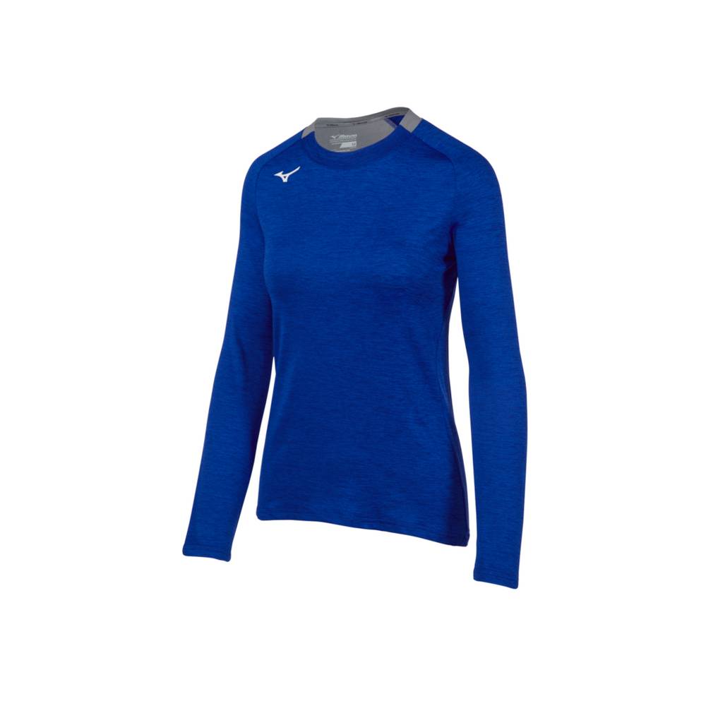 Blusa Mizuno Alpha Long Sleeve - Mulher - Azul Marinho - NROFY9102